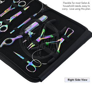 Kit d'outils professionnels pour extensions de cheveux avec pinces, aiguilles à crochet, outils à boucles, perles, fils et clips pour l'application d'extensions de cheveux en salon - Product Image 2