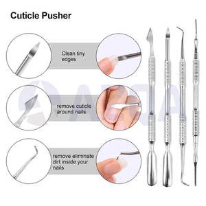 Empujador y Recortador de Cutículas Profesional de Acero Inoxidable de Doble Cara para el Cuidado de las Uñas, Eliminación de Piel Muerta y Callosidades - Product Image 3