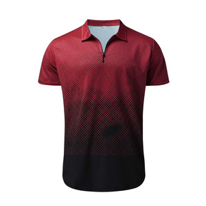 Conjunto de polo y pantalones cortos para hombre EKIN IMPEX con degradado de color, de secado rápido, tejido deportivo, para verano, con logotipo personalizado, conjunto de 2 piezas para hombre - Product Image 3