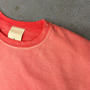 T-shirt Homme Vintage Surdimensionné Effet Délavé Personnalisé 2026 – Mode Streetwear, Lavage Acide, 100% Coton Peigné Tricoté, T-shirt Vierge - Product Image 3