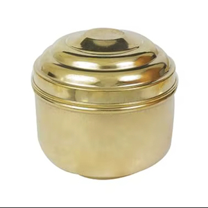 Premium Brass Container Budget Friendly Decorative Storage <b>Jar</b> for Spices Sugar Tea and Coffee By M/S SHAAD HANDICRAFTS - Product Image 1