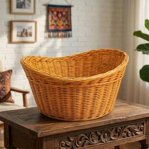 Cesta de Ratán con Monedas Chinas, Artesanía - Product Image 4