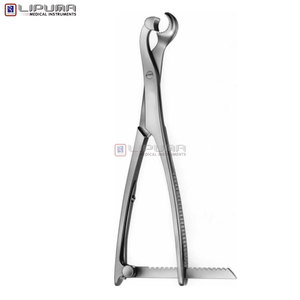 Pince à os Lambotte à mâchoire mobile, petite, pointe de 10 mm, longueur 220 mm (8 3/4 po), instruments chirurgicaux orthopédiques médicaux - Product Image 2