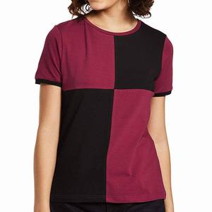 Camiseta de Mujer, Algodón Suave, Cuello Redondo, Manga Corta, Corte Holgado, Informal, Básica, para Uso Diario, Cómoda para el Verano - Product Image 1