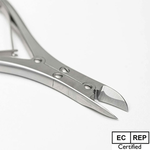 Cortauñas manuales de acero inoxidable con mango liso, clase I, para cirugía general y podología, con apertura de mandíbula ancha - Product Image 4