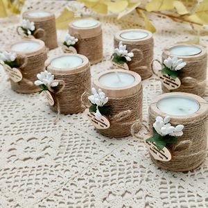 12 bougeoirs cylindriques en bois pour décorations de table de mariage et centres de table de douche nuptiale, cadeaux de remerciement pour les invités - Product Image 3