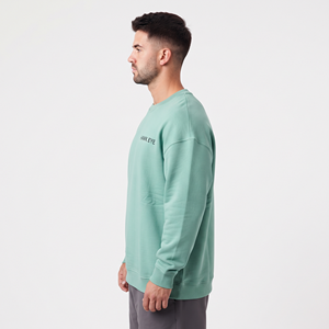Sweat-shirts en molleton de coton à col rond pour hommes, personnalisables avec logo, coupe oversize, vierges, épais, vente en gros - Product Image 5