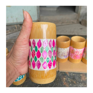 Mug en bambou artisanal écologique avec incrustation de nacre naturelle, tasse décorative, vaisselle artisanale vietnamienne - Product Image 4