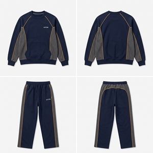Nuevo Conjunto Deportivo de 2 Piezas, Estilo Holgado y Moderno, Chándal Extra Grande Personalizado de Algodón Unisex, Pantalones Deportivos y Sudadera con Capucha - Product Image 1