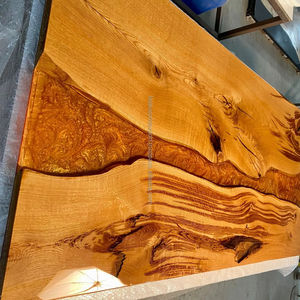 Mesa de Comedor Redonda Moderna de Resina Epoxi y Madera Tipo Río, Mesa de Centro para Oficina u Hogar con Set para Uso en Sala de Estar u Oficina - Product Image 1