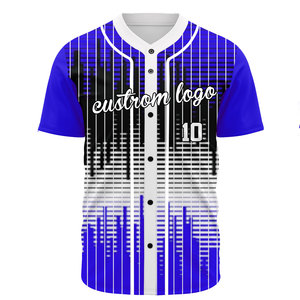 Maillots de baseball personnalisés pour hommes, imprimés par sublimation numérique, 100 % polyester, col rond, uniforme de softball - Product Image 5