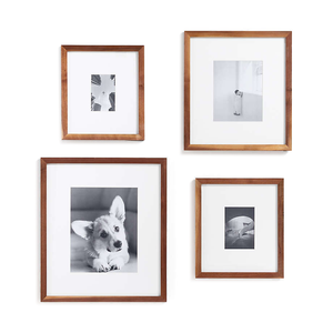 Cadre photo en bois massif de qualité supérieure pour mur et table, finition naturelle et verre durable, disponible à la vente - Product Image 3