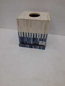 Luxury Handmade Conifer Modern Multi-Purpose Tissue Paper <b>Box</b> Cover Blue <b>Floral</b> Decorative Tissue Holder for Home and Hotel - Product Image 4