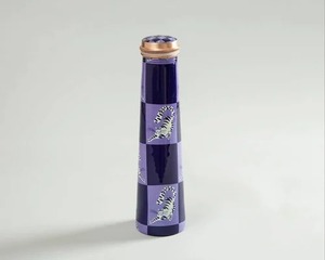 Botella de Agua de Cobre con Patrón de Tigre Morado, Tapa con Pajita, Libre de BPA, Ecológica, Anticorrosiva, Apta para Lavavajillas, para Viajes, Senderismo y Actividades al Aire Libre - Product Image 1