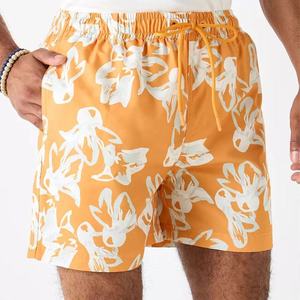 Shorts de bain pour hommes avec logo personnalisé, imprimé uni, style streetwear, séchage rapide, respirant, anti-UV, tissu polyester écologique - Product Image 4