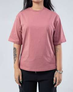 T-shirt ample à épaules tombantes pour femme, 240 GSM, qualité supérieure, 100 % coton, décontracté, grande taille, respirant, écologique, uni - Product Image 3