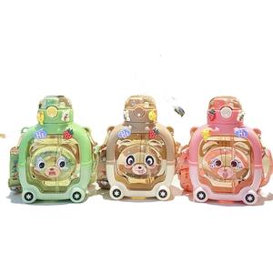 Botella de Agua de Gran Capacidad (1L), Ecológica, con Diseño de Oso Mágico, Correa de Plástico y Pajita, para Adultos, Apta para Coche - Product Image 5