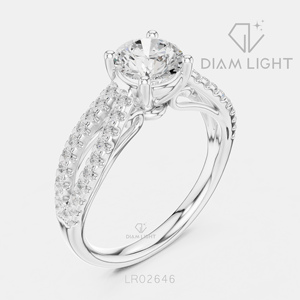 Bague de mariage ronde 0,90 carat, bijoux fins, certifiée IGI, or blanc 14 carats, diamant de laboratoire, bague de fiançailles et d'anniversaire - Product Image 2