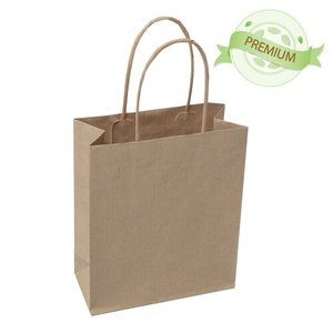Bolsa de Papel Kraft Personalizada con Logotipo Propio, Bolsas de Papel Marrón de Estilo Clásico para Empacar Comestibles, Pizza, Leche, Azúcar, Regalos y Promociones - Product Image 1