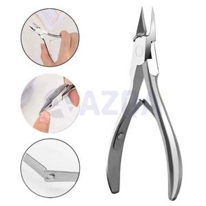 Coupe-ongles à pointe fine en acier inoxydable, lames droites et aiguisées, double ressort, joint de raccordement, outil professionnel de manucure et pédicure - Product Image 2