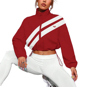 Women's Cropped Windbreaker <b>Jacket</b> Lightweight Zip Up Fitness Training Outerwear Breathable <b>Running</b> Gym Activewear Men's <b>Jackets</b> - Product Image 5
