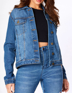 Women's <b>Denim</b> <b>Jacket</b> Casual Autumn Vintage Breathable Polyester/Cotton Button-Up Coat - Product Image 3
