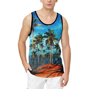 Camiseta sin mangas de alta calidad para hombre, informal, de poliéster, color liso, para entrenamiento, correr, de secado rápido, transpirable, talla grande, tejida. - Product Image 6