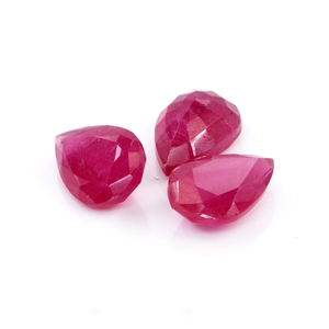 Rubíes naturales de Bangkok calibrados en forma de pera de 9x13 mm, piedra preciosa de rubí facetada natural suelta para la fabricación de joyas, lista para usar. - Product Image 1