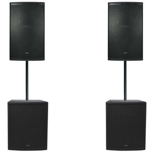 Sistema de Altavoces Portátiles Profesionales, Altavoces de Columna Dobles de 8 Pulgadas con Subwoofer Pasivo de 18 Pulgadas para Bodas, Eventos de DJ - Product Image 1