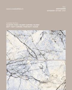 กระเบื้องปูพื้นภายในบ้าน BALTORO ITALIA AZUL 600x1200 ดีไซน์ทันสมัย เงาแบบมันวาว ผลิตจากพอร์ซเลน หนา 9 มม. - Product Image 3