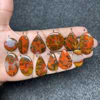 Pierre précieuse en agate de Siam, cabochon taillé coussin fait main, certifiée par un tiers, avec jeu de couleurs, idéale pour les créateurs de bijoux