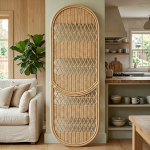 Nuevo Panel Decorativo de Pared de Ratán Minimalista Moderno al por Mayor, Cabecero Tejido, Separador de Ambientes, Estilo Boho Chic, Lujo para Bodas, Decoración Interior del Hogar - Product Image 3