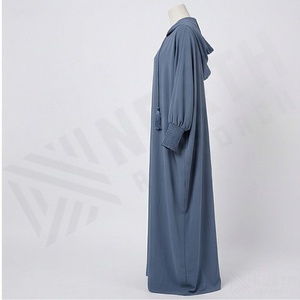เสื้อคลุมอาบายะห์แบบอิสลาม แขนยาว เรียบง่าย ระบายอากาศได้ดี คุณภาพพรีเมียม ขายส่ง สำหรับผู้หญิง สไตล์มุสลิมใหม่ รับผลิตตามแบบ OEM - Product Image 3