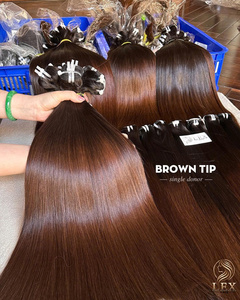 ผมต่อแบบปลายสีน้ำตาล ผมดิบเวียดนาม ทุกสี ทุกความยาว จำหน่ายเป็นชุด - Product Image 2