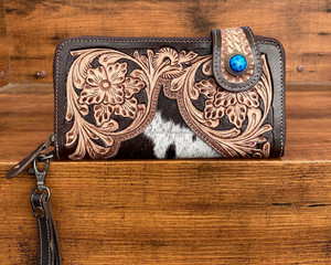 2024 nouveau Design mode main usiné en cuir bracelet portefeuille pour femmes de haute qualité en cuir de vache véritable pochette multifonctionnelle - Product Image 3