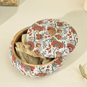 Caja de madera para roti de diseño elegante con acabado apto para alimentos, hecha para uso diario en la cocina india y para servir, a precios asequibles. - Product Image 5