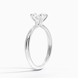 Bague de fiançailles solitaire BOJ plaquée or blanc 14K avec moissanite taille coussin 2 carats couleur D pureté VVS1 sertie à griffes GRA - Product Image 2