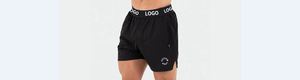 Pantalones Cortos Deportivos para Hombre con Logotipo Personalizado, Cintura Elástica, Dobladillo Dividido Sostenible, 5 Pulgadas de Entrepierna, para Gimnasio y Entrenamiento - Product Image 3