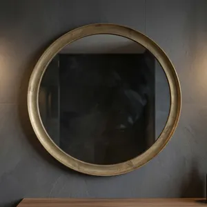 Wooden <b>Round</b> <b>Mirror</b> Frame Rustic Natural Wood Wall Mounted Decorative <b>Mirror</b> <b>for</b> Bedroom <b>Bathroom</b> Living Room - Product Image 5