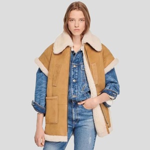 Chaleco de Cuero Genuino de Alta Calidad para Mujer, Estilo Vintage, para Invierno - Product Image 1