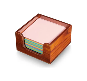 Elegant Portable Desk Decorative Wooden <b>Sticky</b> <b>Noted</b> Holder Customised Personal <b>Notes</b> Storage tray In Wholesale - Product Image 4
