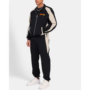 OEM Wholesale Unisex Color Block Nylon Windbreaker Jogger Tracksuit Panneled Fitness 2 Piece <b>Set</b> - Product Image 3