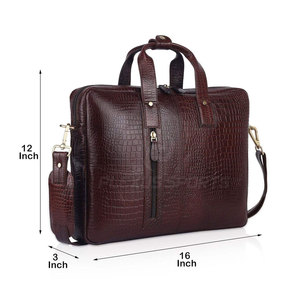 Porte-documents pour ordinateur portable en cuir véritable sur mesure, grande capacité, écologique, durable, multi-poches, caractéristiques premium pour adultes - Product Image 6