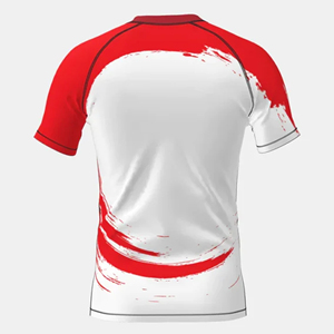 เสื้อรัดกล้ามเนื้อผู้ชายแบบสั่งทำพิเศษ รุ่น Elite Compression Fit ผลิตจากโพลีเอสเตอร์ OEM ระบายอากาศได้ดี แห้งเร็ว เหมาะสำหรับกีฬาทางน้ำและการฝึกซ้อมในยิม - Product Image 4