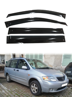 Pare-soleil pour pare-brise Mazda MPV 1999-2006 avec double ruban adhésif, plastique acrylique, ensemble de 4 pièces, protection et décoration contre les insectes
