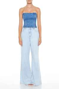 Top de Mezclilla para Mujer, Elegante, Ligero, Veraniego, Corte Entallado, Textura Suave, Transpirable, Acabado Premium, Prenda Distintiva para el Armario - Product Image 5