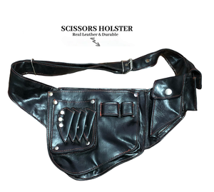 Hairdressers Beauty Scissors Holster | Hairdressing Barber Scissor Holster <b>Pouch</b> Holder Case Clips Bag Waist Belt - Product Image 1