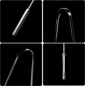 Lot de 2 grattoirs à langue en acier inoxydable 100% métal pour hommes et femmes, brosse de nettoyage de langue, produit d'hygiène buccale - Product Image 3
