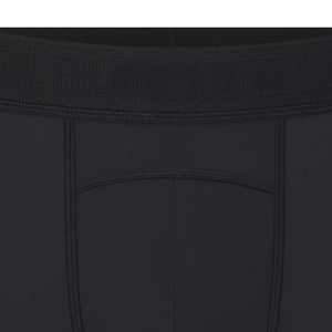 Leggings de compression longs pour hommes, couleur noire unie, taille élastique, en Spandex et Nylon - Product Image 6