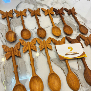 Cuillère en bois authentique du Vietnam pour la préparation professionnelle de pâtisseries et la création de kits de fête tropicaux par 99 Gold Data Co - Product Image 3
